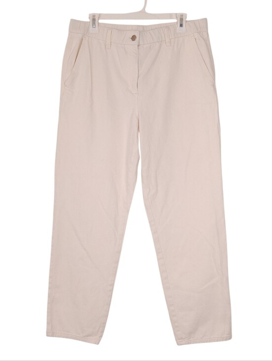 Eileen Fisher Pants - Eileen Fisher Undyed Utility Organic Cotton Tapered Pant minimalist ivory white